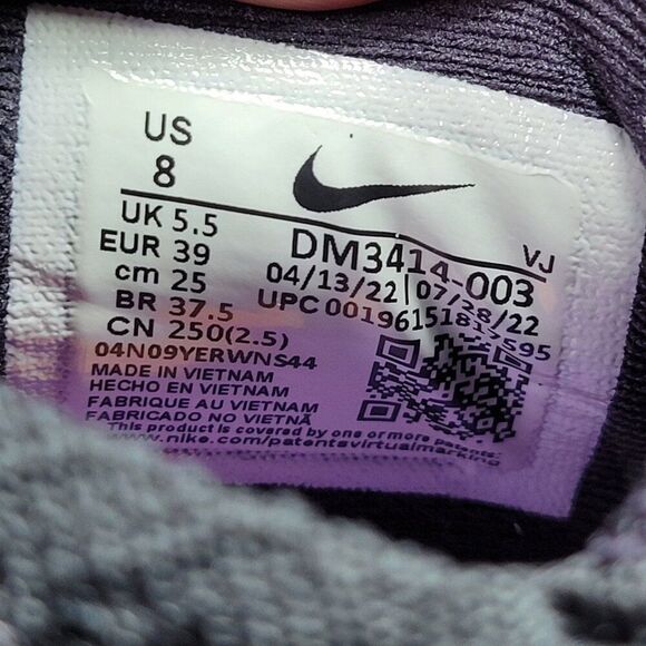 Nike Pegasus Turbo Next Nature Women's 8  Running Shoes Dark Gray DM3414‎ 003 - Picture 11 of 11